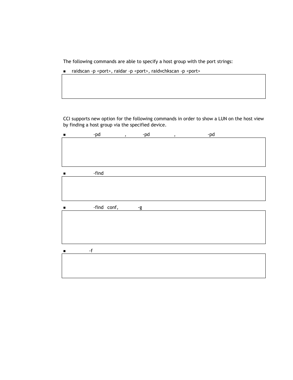 2 commands and options including a host group | Hitachi TAGMASTORE MK-90RD011-25 User Manual | Page 339 / 388
