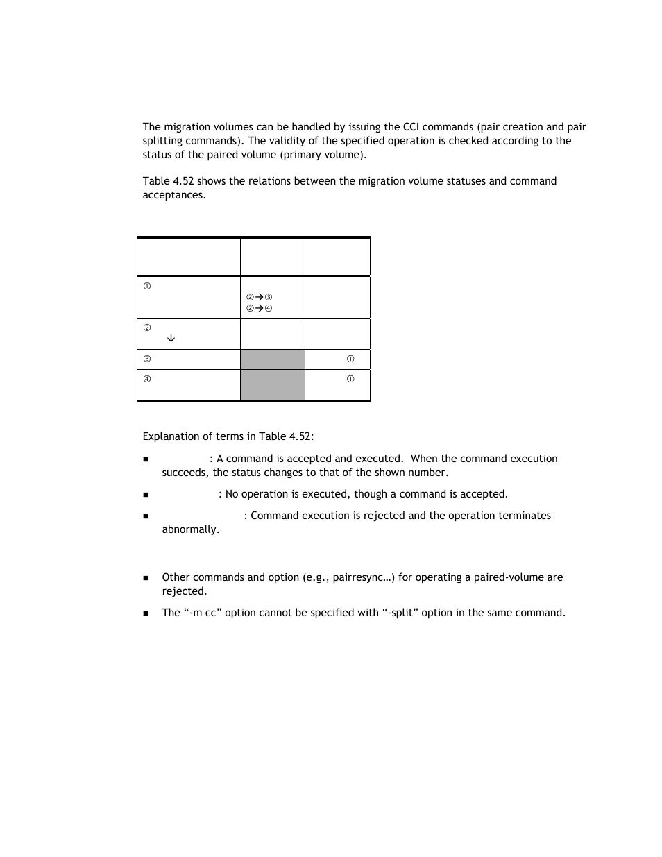 3 relations between “cc” command issues and status | Hitachi TAGMASTORE MK-90RD011-25 User Manual | Page 353 / 388