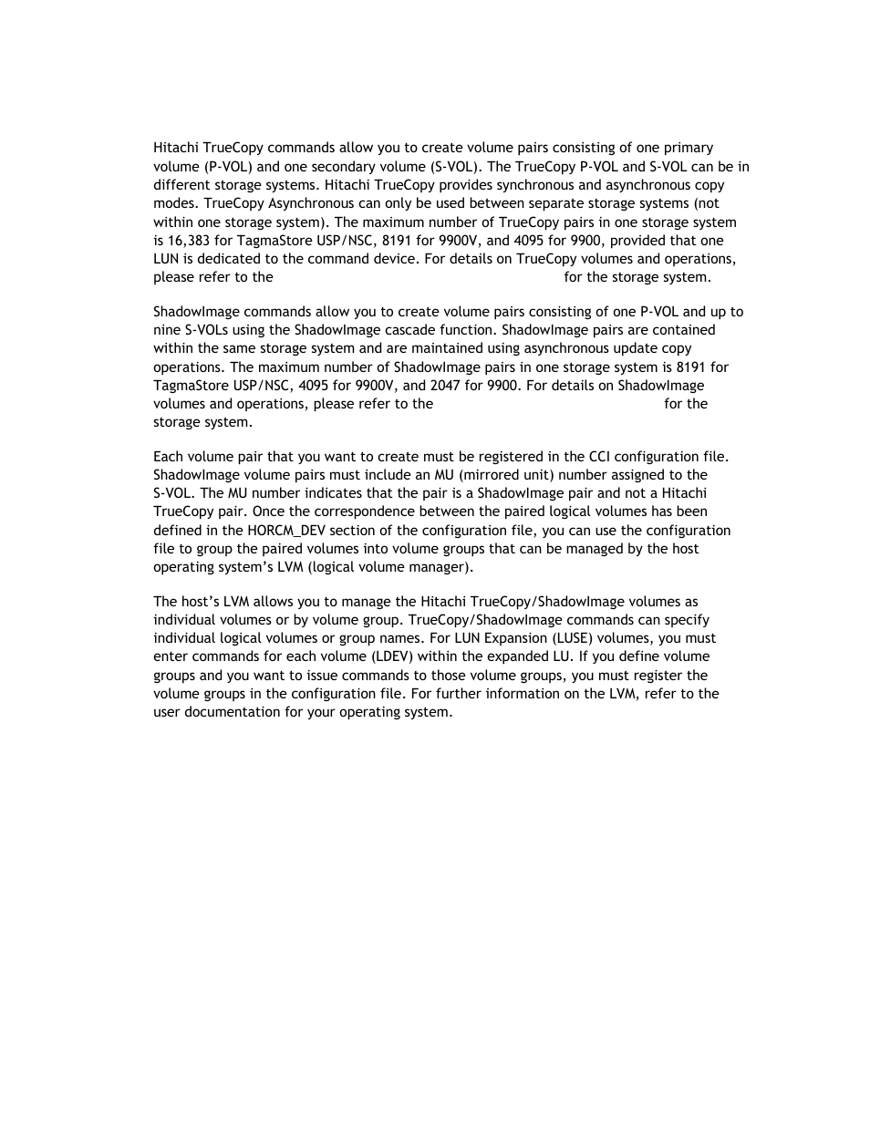 4 hitachi truecopy/shadowimage volumes, Ion 2.4) | Hitachi TAGMASTORE MK-90RD011-25 User Manual | Page 36 / 388