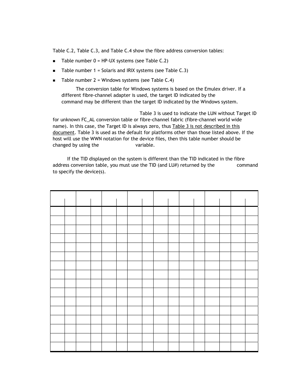 C.2 fibre address conversion tables | Hitachi TAGMASTORE MK-90RD011-25 User Manual | Page 382 / 388