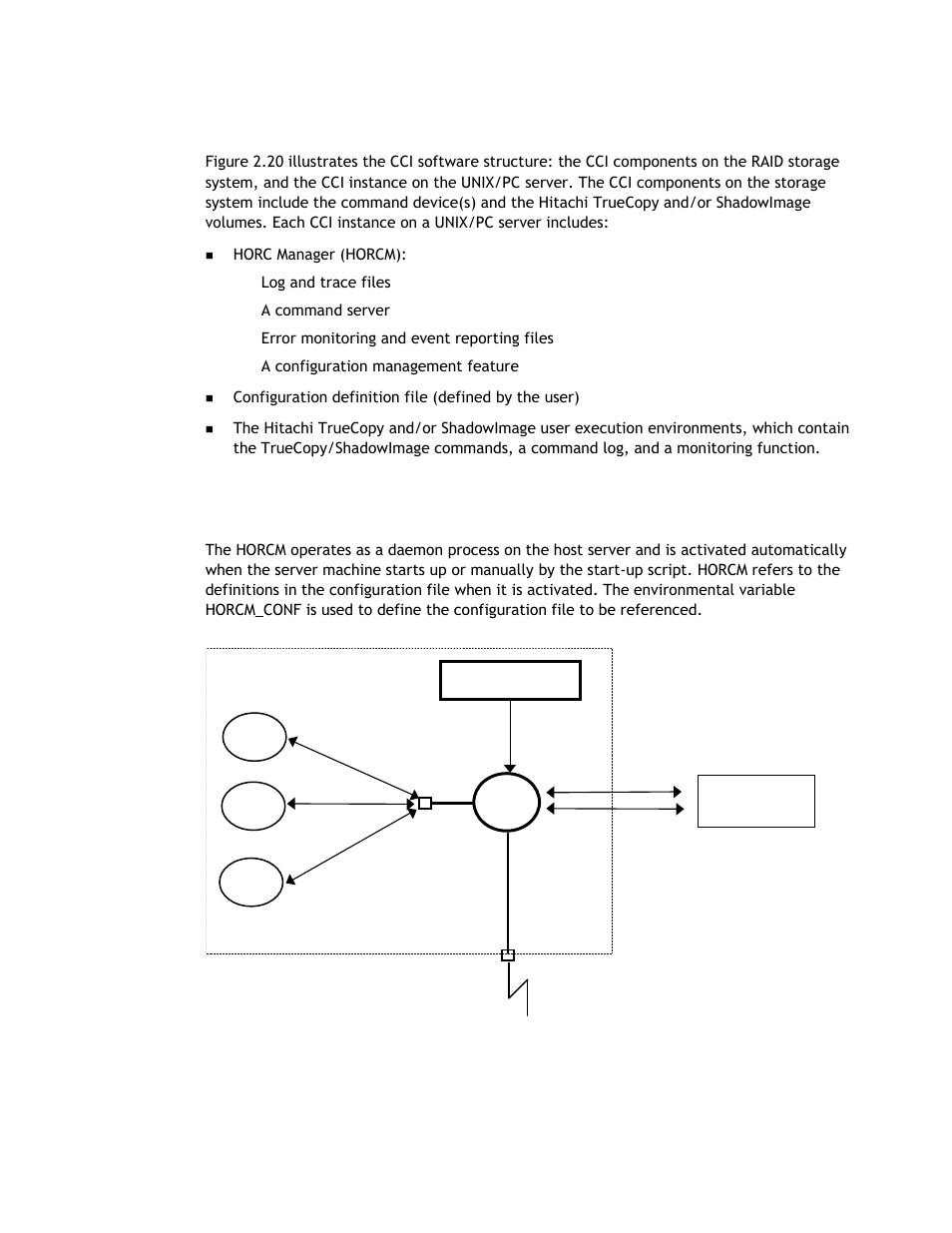 8 cci software structure, 1 horcm operational environment | Hitachi TAGMASTORE MK-90RD011-25 User Manual | Page 63 / 388