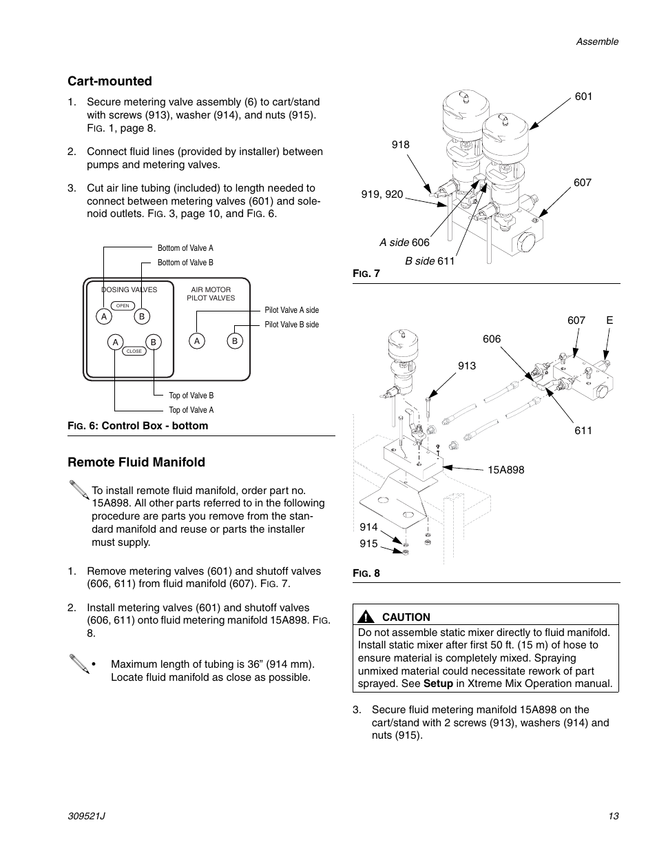 Cart-mounted, Remote fluid manifold | Hitachi XTREME MIX 309521J User Manual | Page 13 / 32