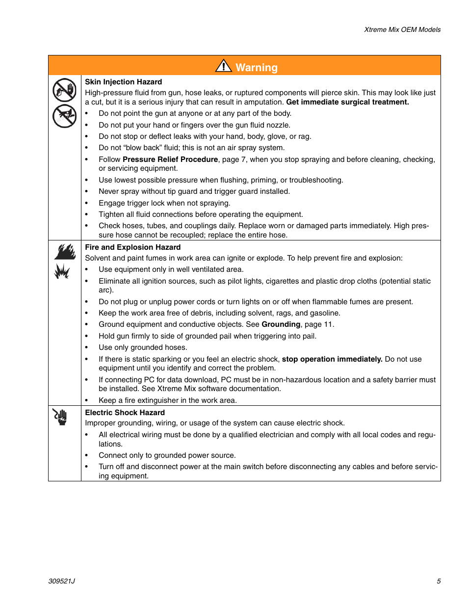 Warning | Hitachi XTREME MIX 309521J User Manual | Page 5 / 32