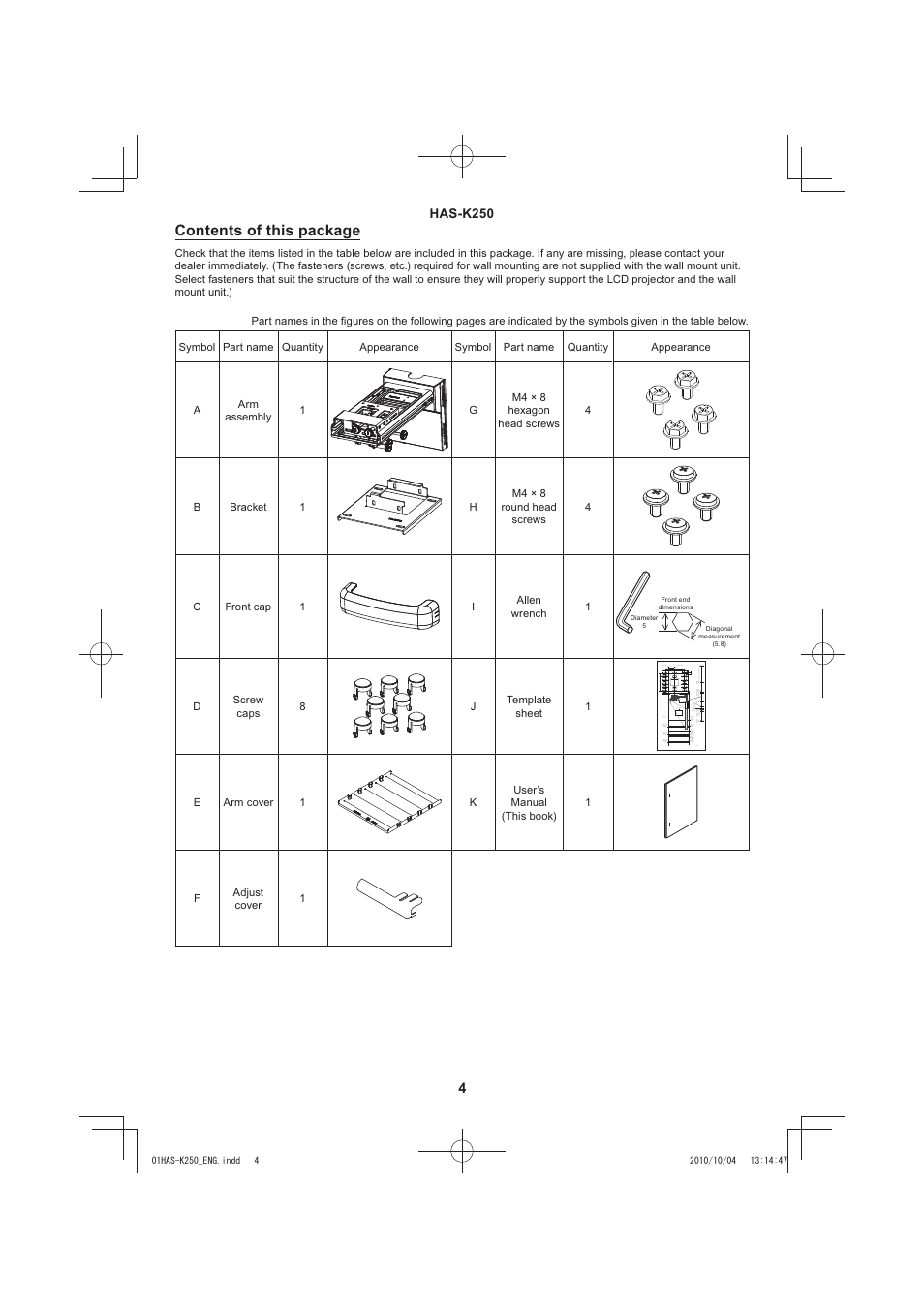Hitachi HAS-K250 User Manual | Page 4 / 22