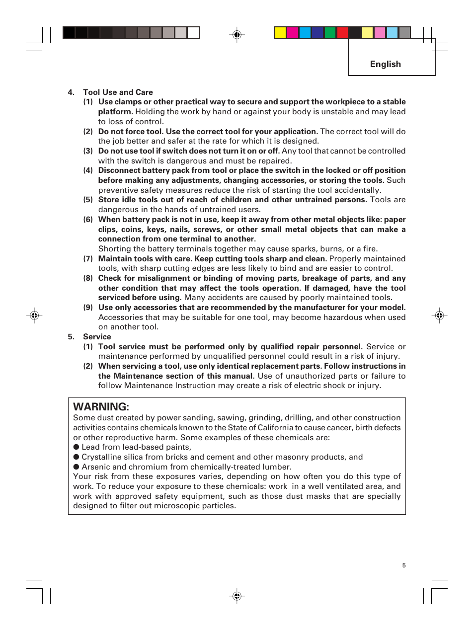 Warning | Hitachi DS 14DMR User Manual | Page 5 / 88