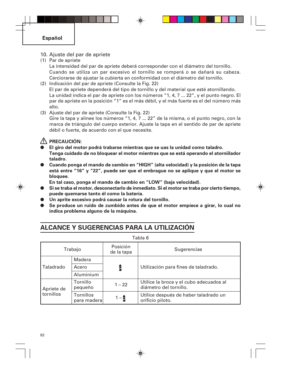 Alcance y sugerencias para la utilización | Hitachi DS 14DMR User Manual | Page 82 / 88