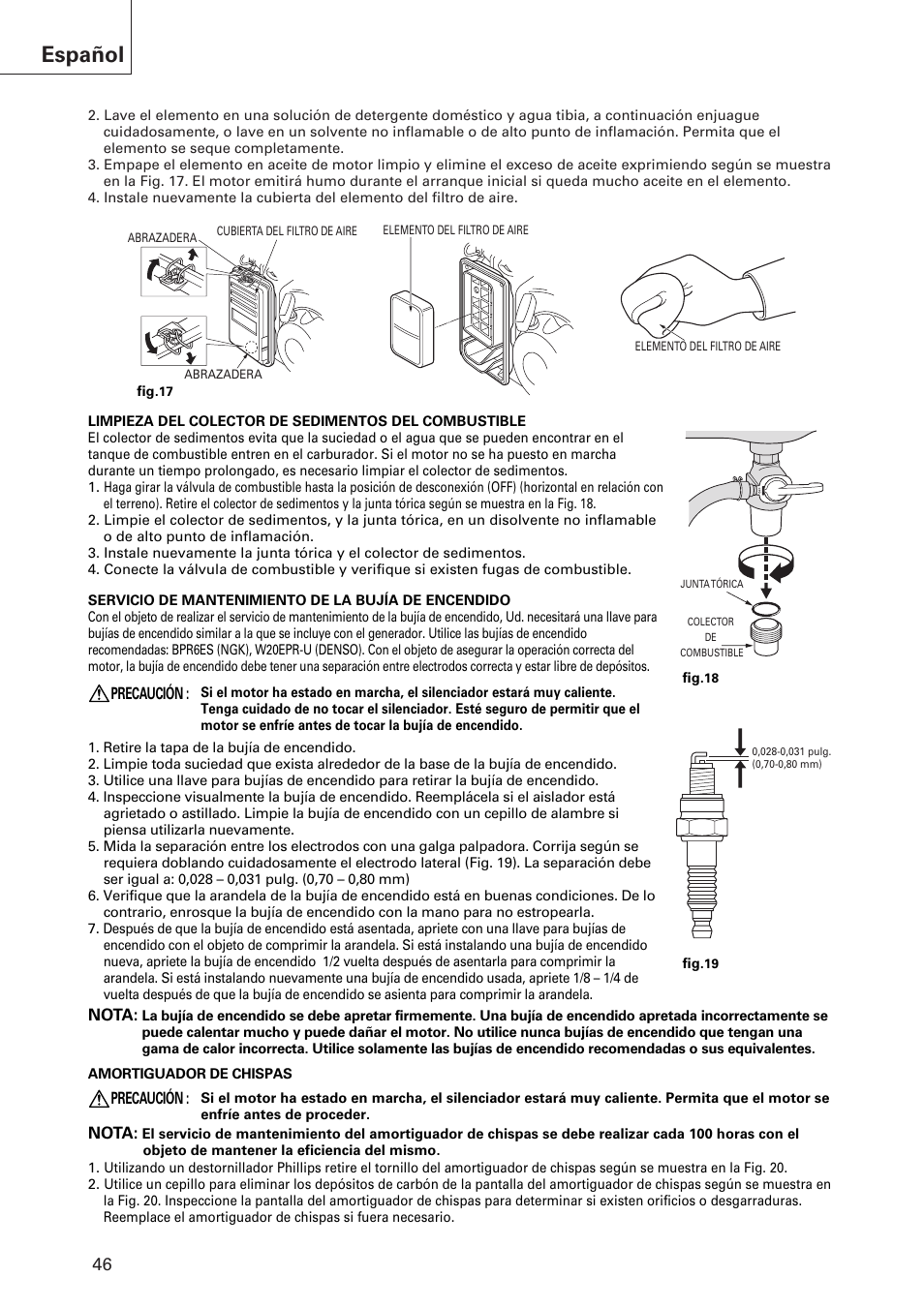 Español | Hitachi E43 User Manual | Page 46 / 52