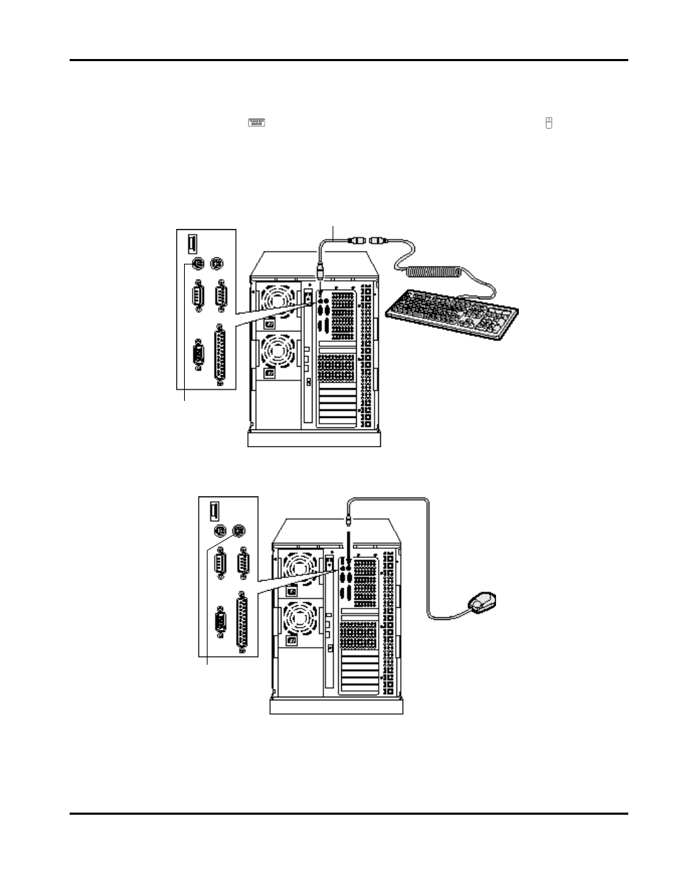 Connecting a keyboard or mouse | Hitachi 8450H/R User Manual | Page 35 / 126