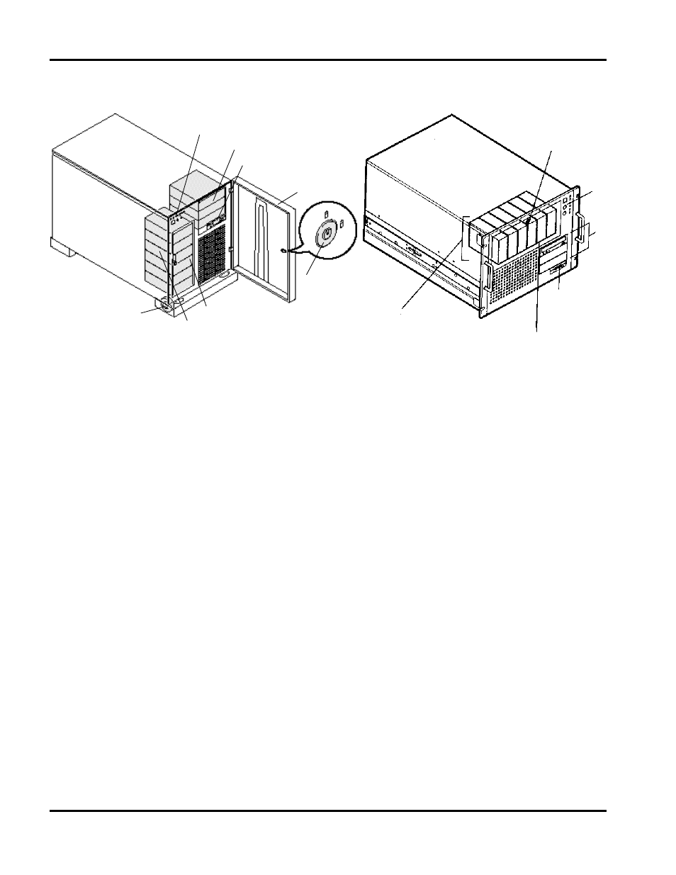 Chassis front view | Hitachi 8450H/R User Manual | Page 6 / 126