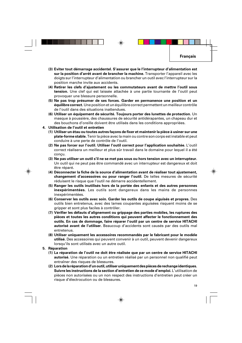 Hitachi G 12SA2 User Manual | Page 19 / 48