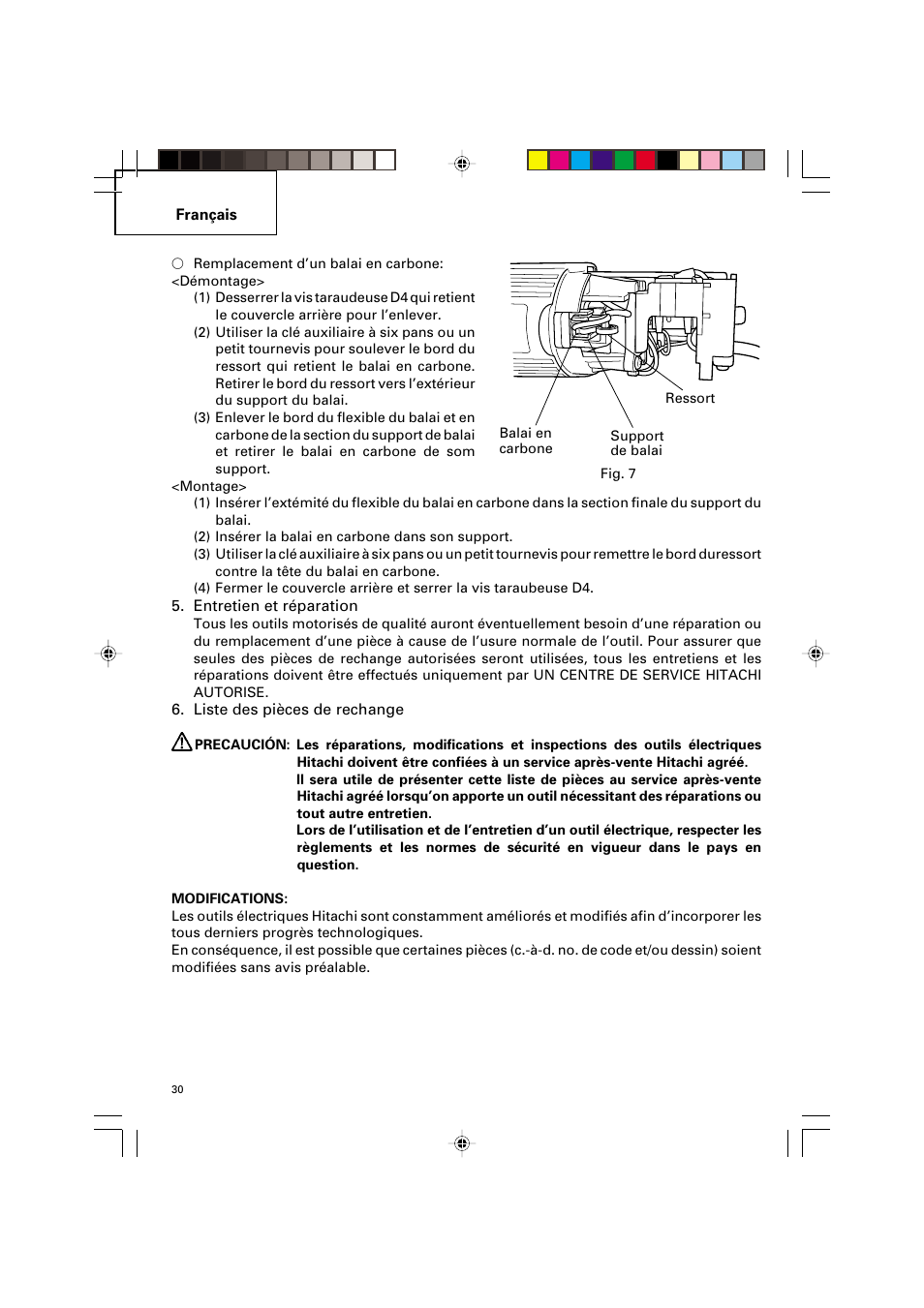 Hitachi G 12SA2 User Manual | Page 30 / 48