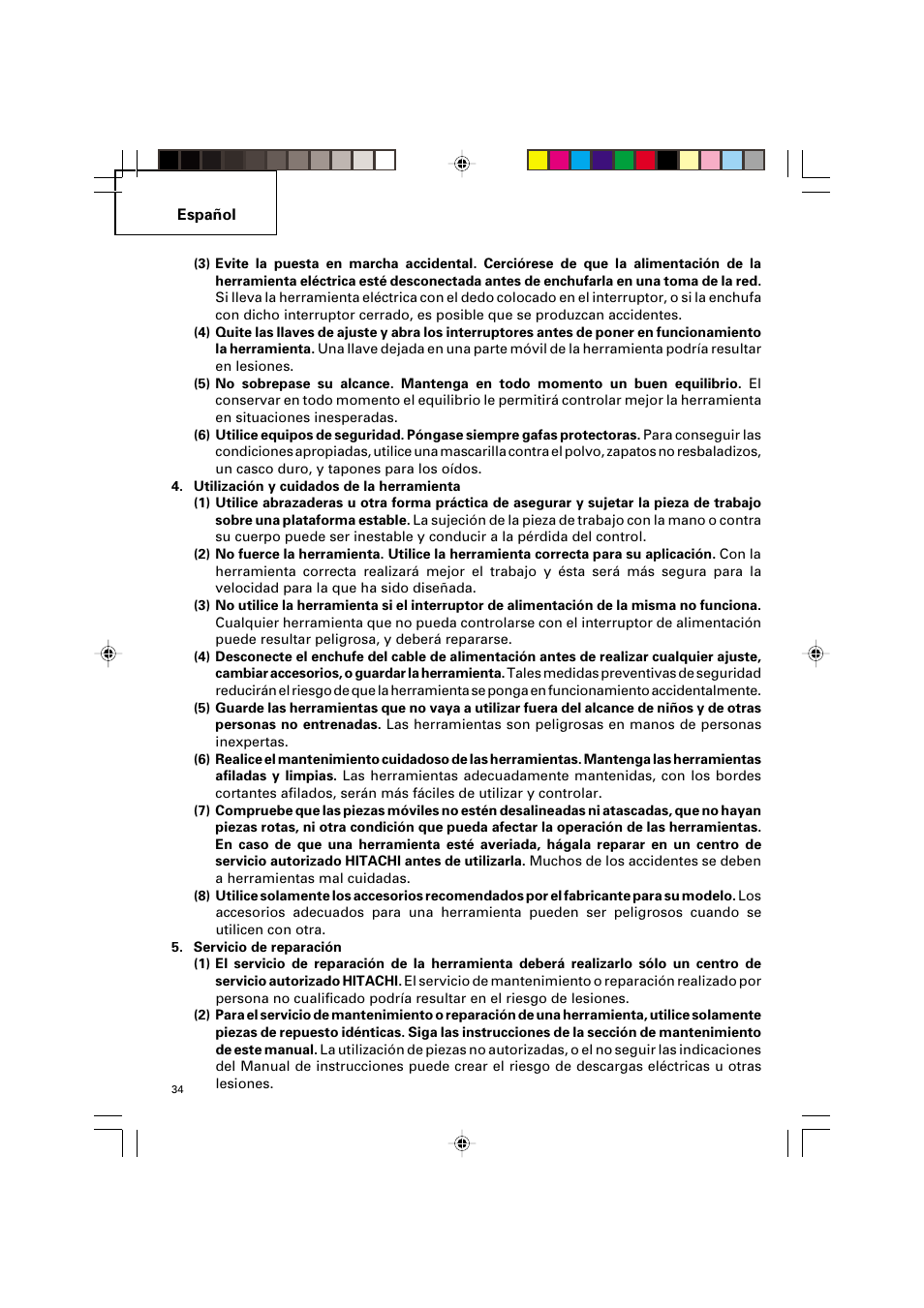 Hitachi G 12SA2 User Manual | Page 34 / 48