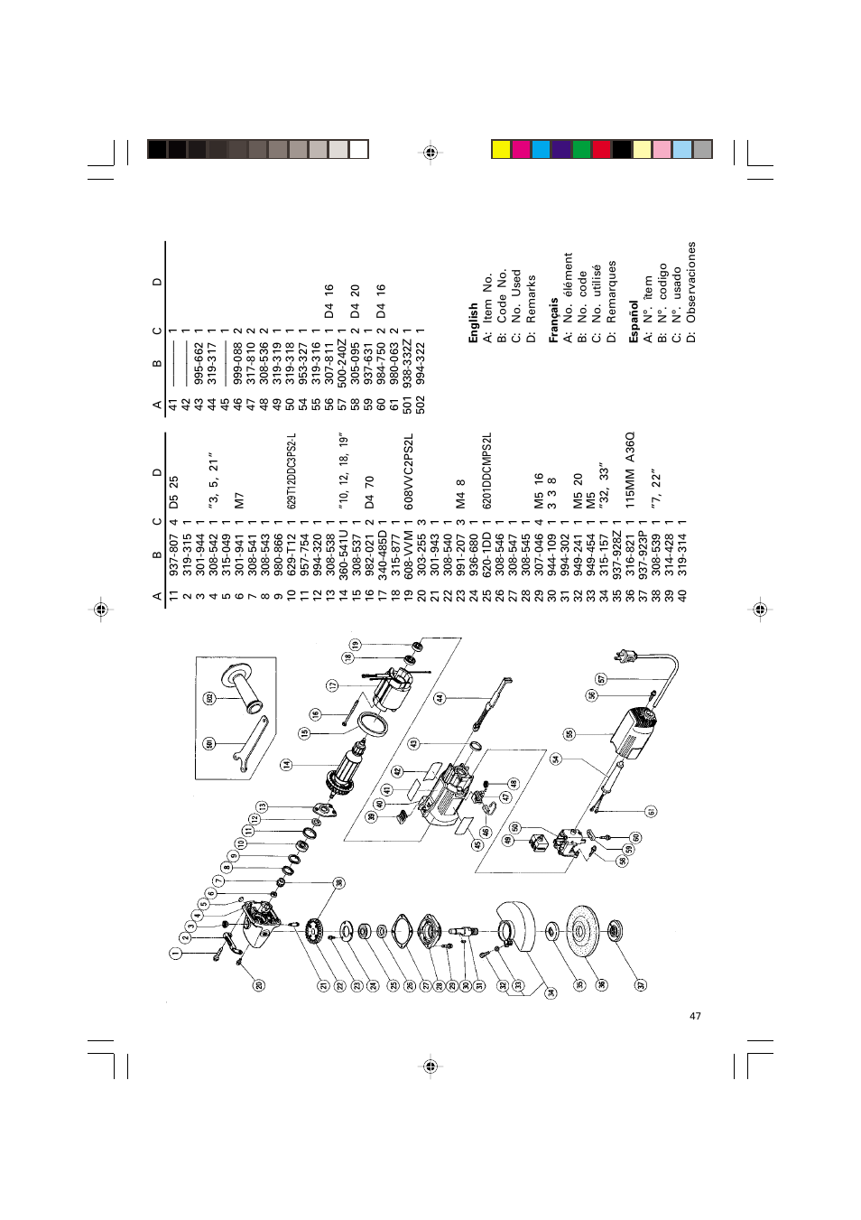 Hitachi G 12SA2 User Manual | Page 47 / 48