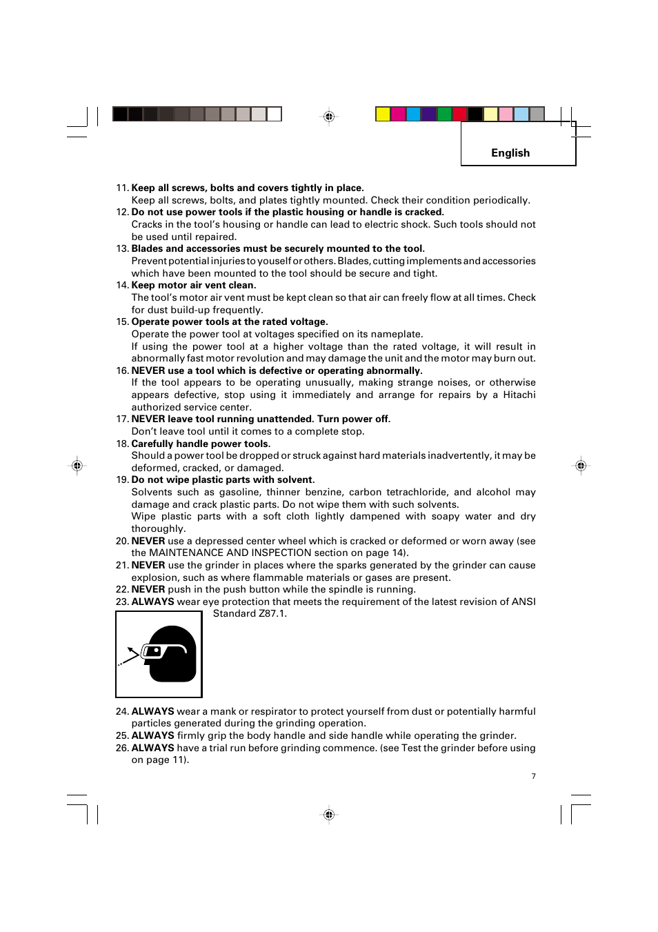 Hitachi G 12SA2 User Manual | Page 7 / 48