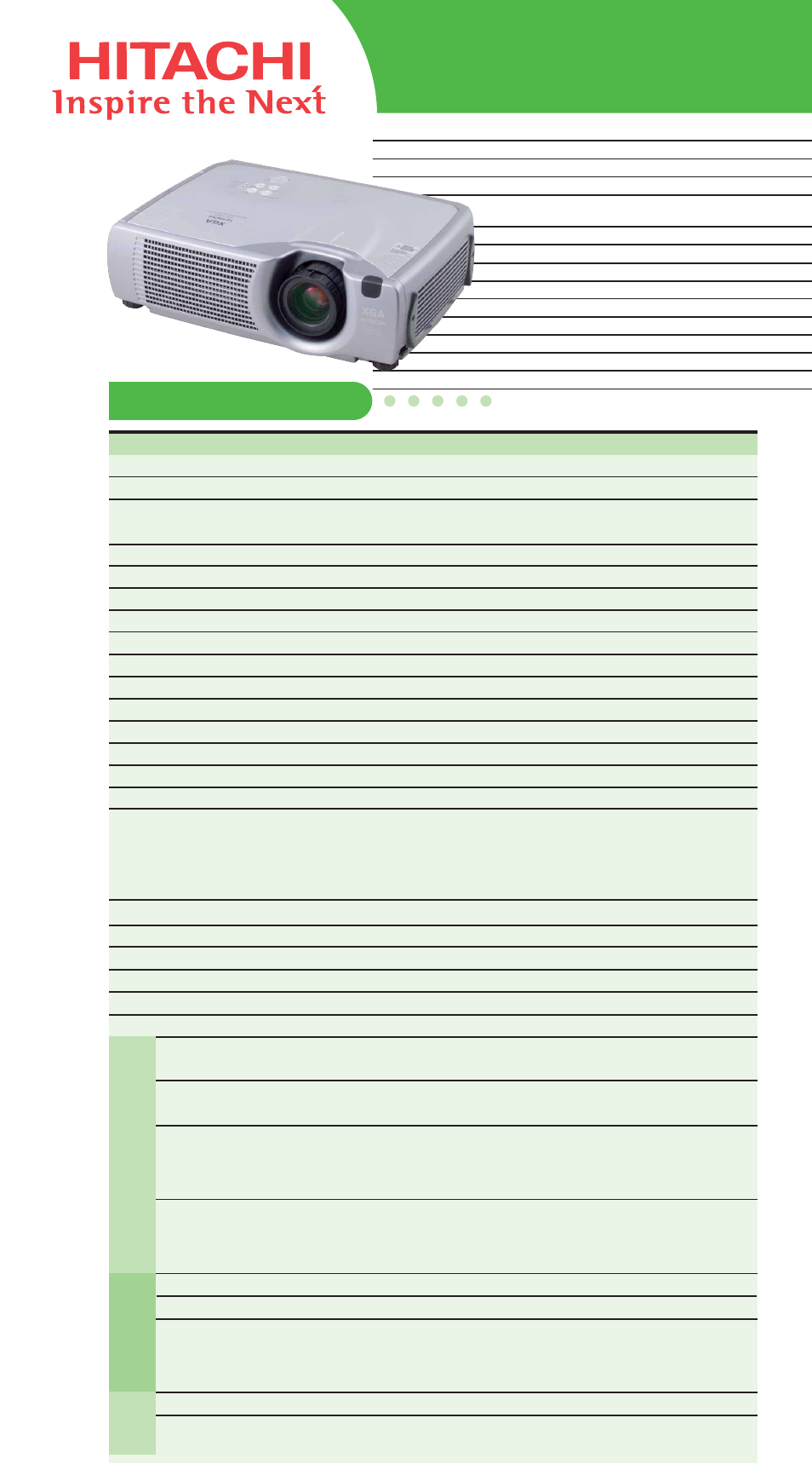 Hitachi CP-S420 User Manual | 2 pages