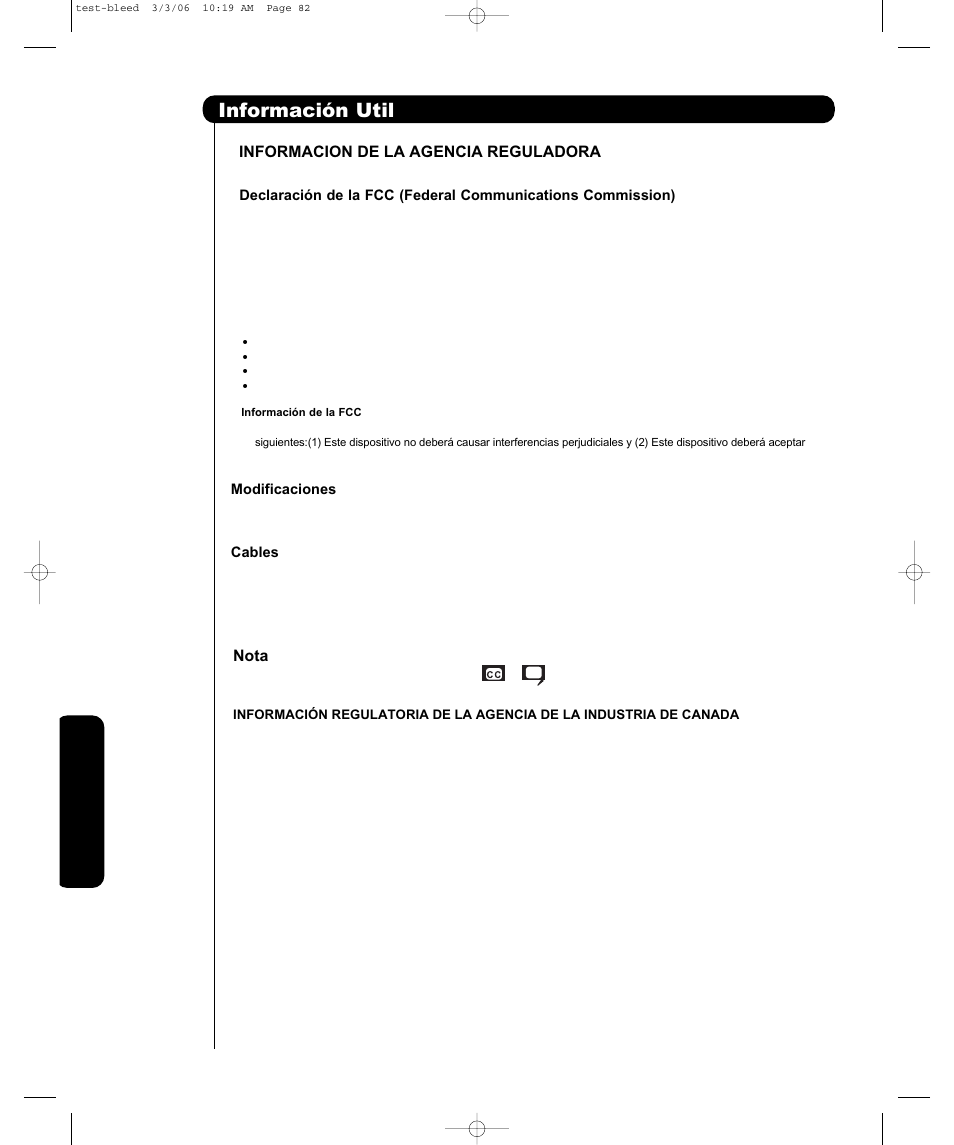 Información util | Hitachi P42H401 User Manual | Page 122 / 144