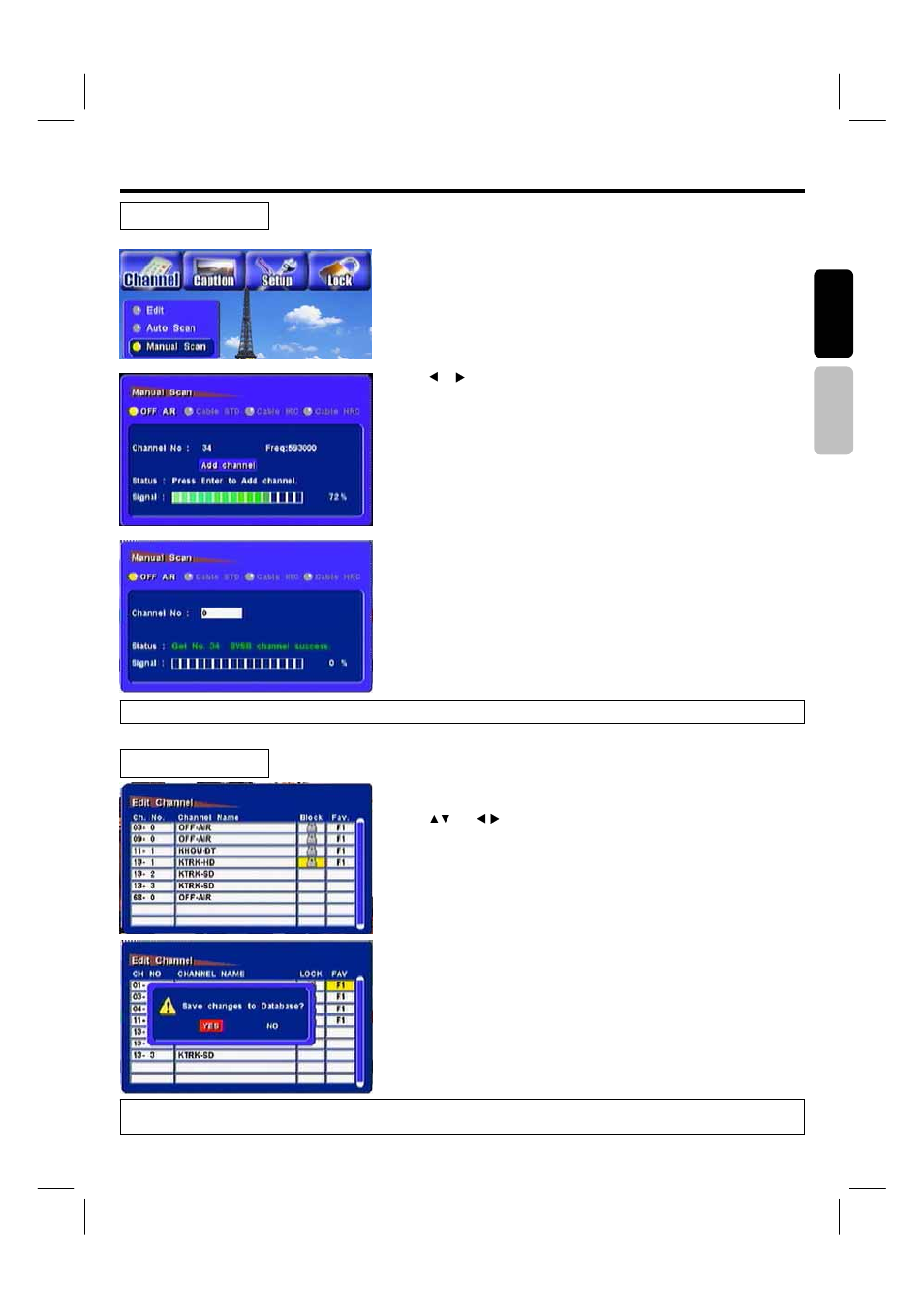 Setting up your dtv | Hitachi 42HDF39 User Manual | Page 38 / 50