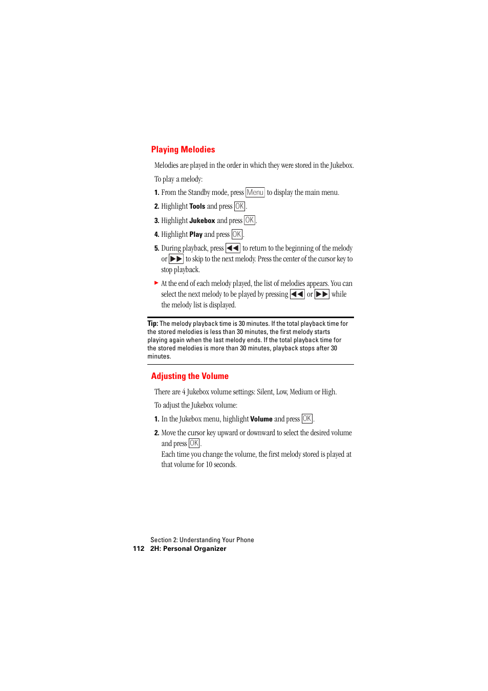 Playing melodies adjusting the volume | Hitachi SH-P300 User Manual | Page 121 / 455