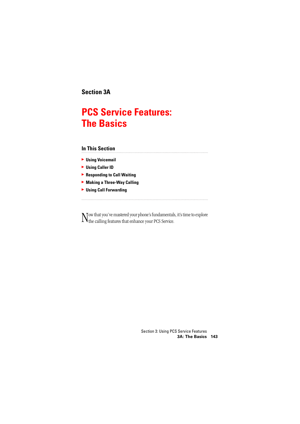 Pcs service features: the basics, 3a. pcs service features: the basics | Hitachi SH-P300 User Manual | Page 152 / 455