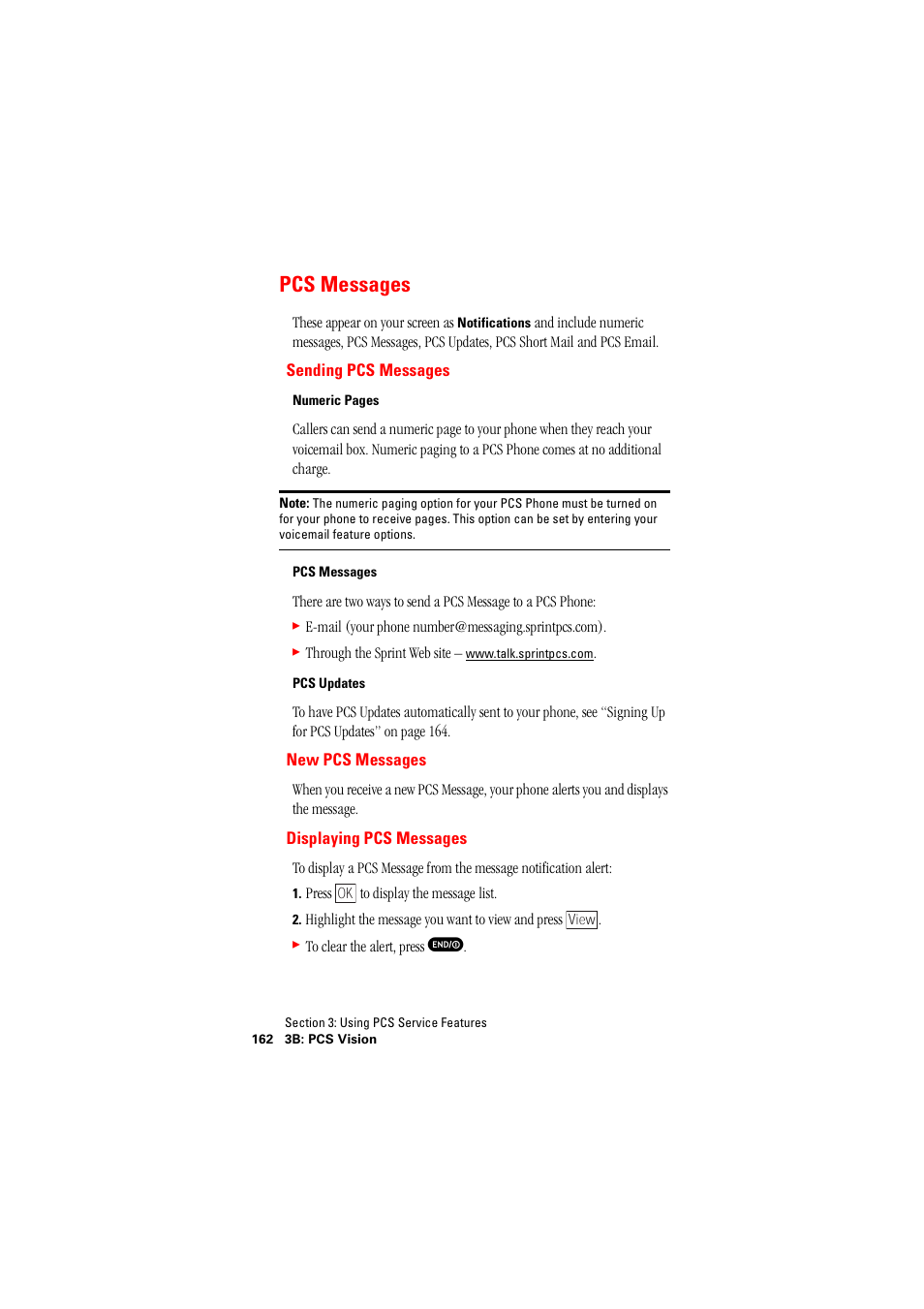 Pcs messages | Hitachi SH-P300 User Manual | Page 171 / 455
