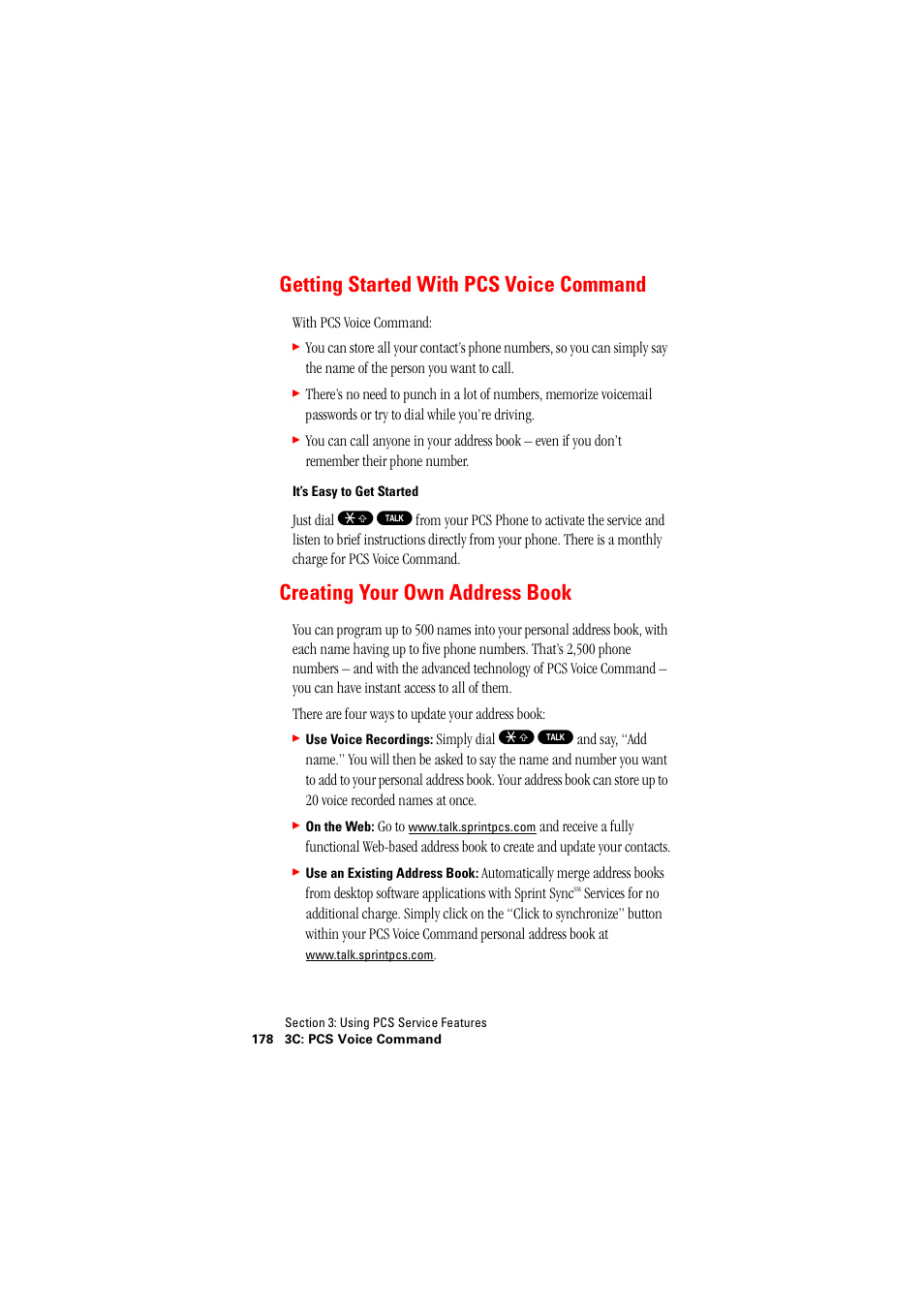 Getting started with pcs voice command, Creating your own address book | Hitachi SH-P300 User Manual | Page 187 / 455
