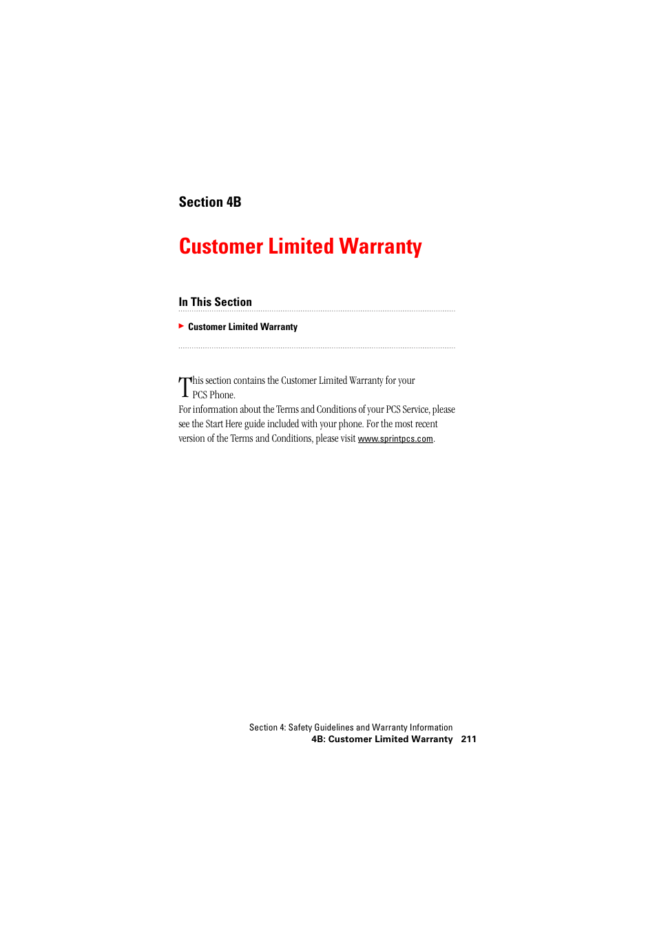 Customer limited warranty, 4b. customer limited warranty | Hitachi SH-P300 User Manual | Page 220 / 455