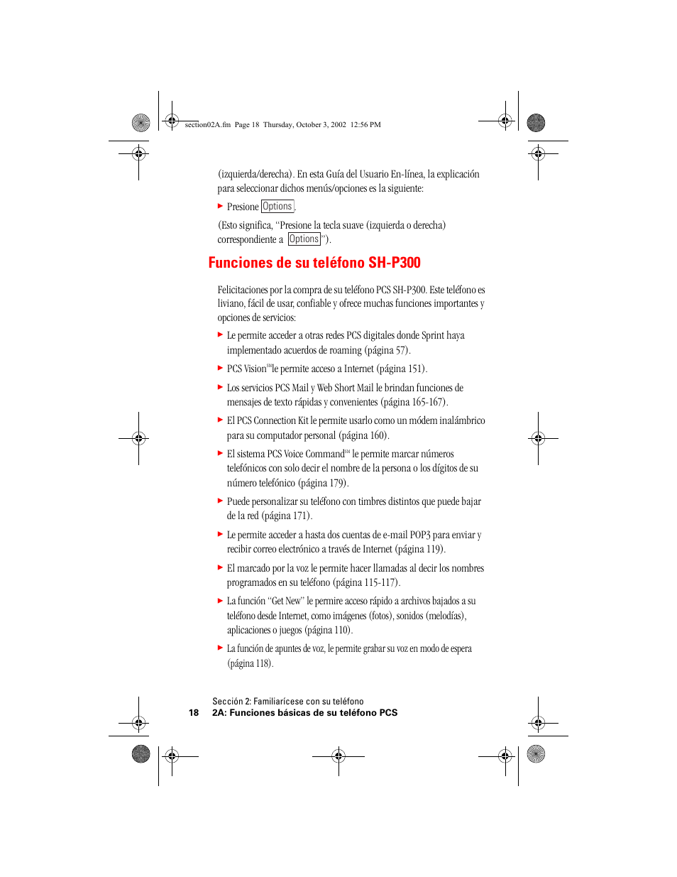 Funciones de su teléfono sh-p300 | Hitachi SH-P300 User Manual | Page 253 / 455