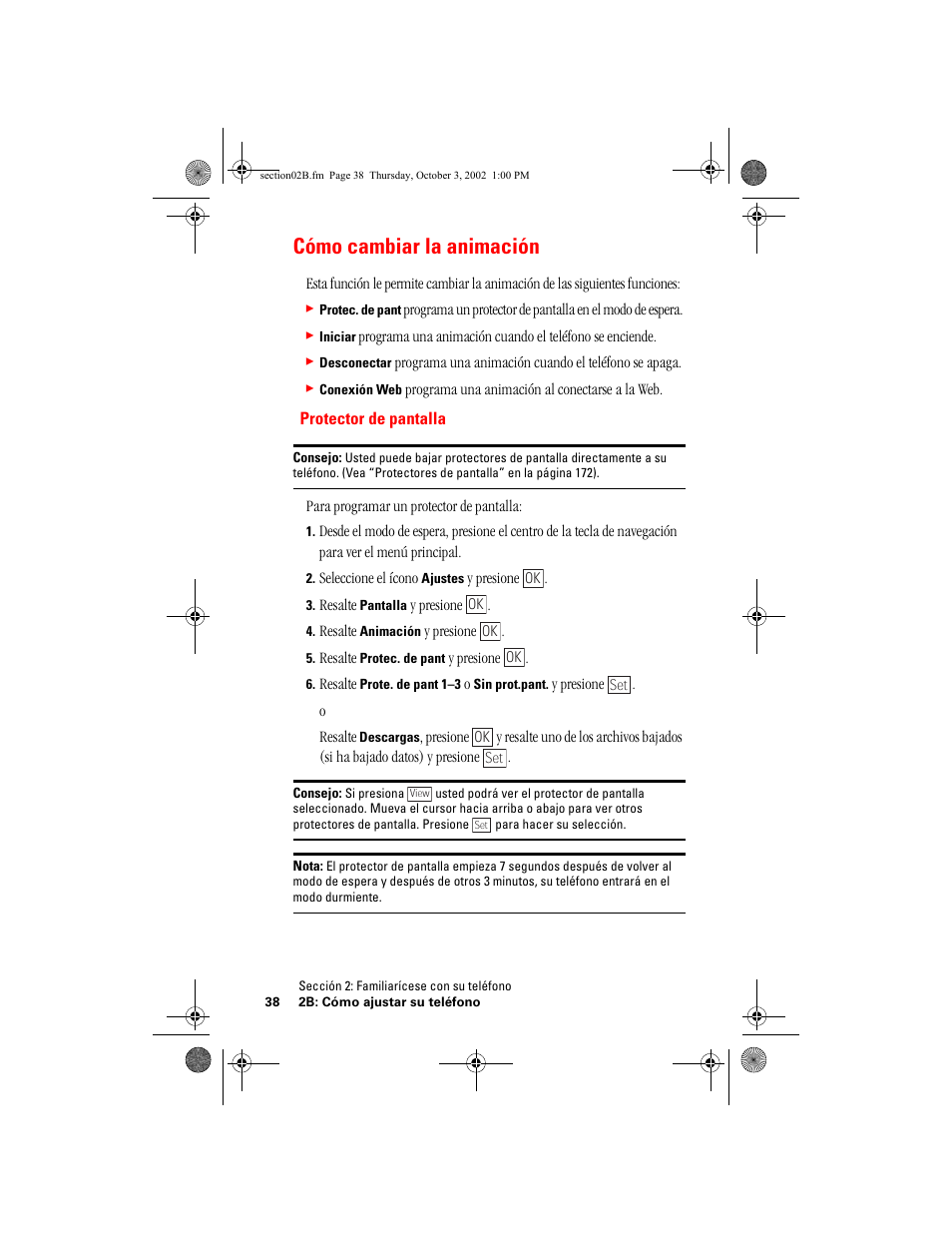 Cómo cambiar la animación | Hitachi SH-P300 User Manual | Page 273 / 455