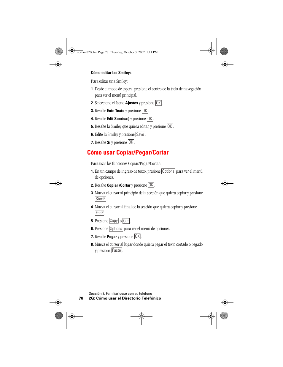 Cómo usar copiar/pegar/cortar | Hitachi SH-P300 User Manual | Page 313 / 455