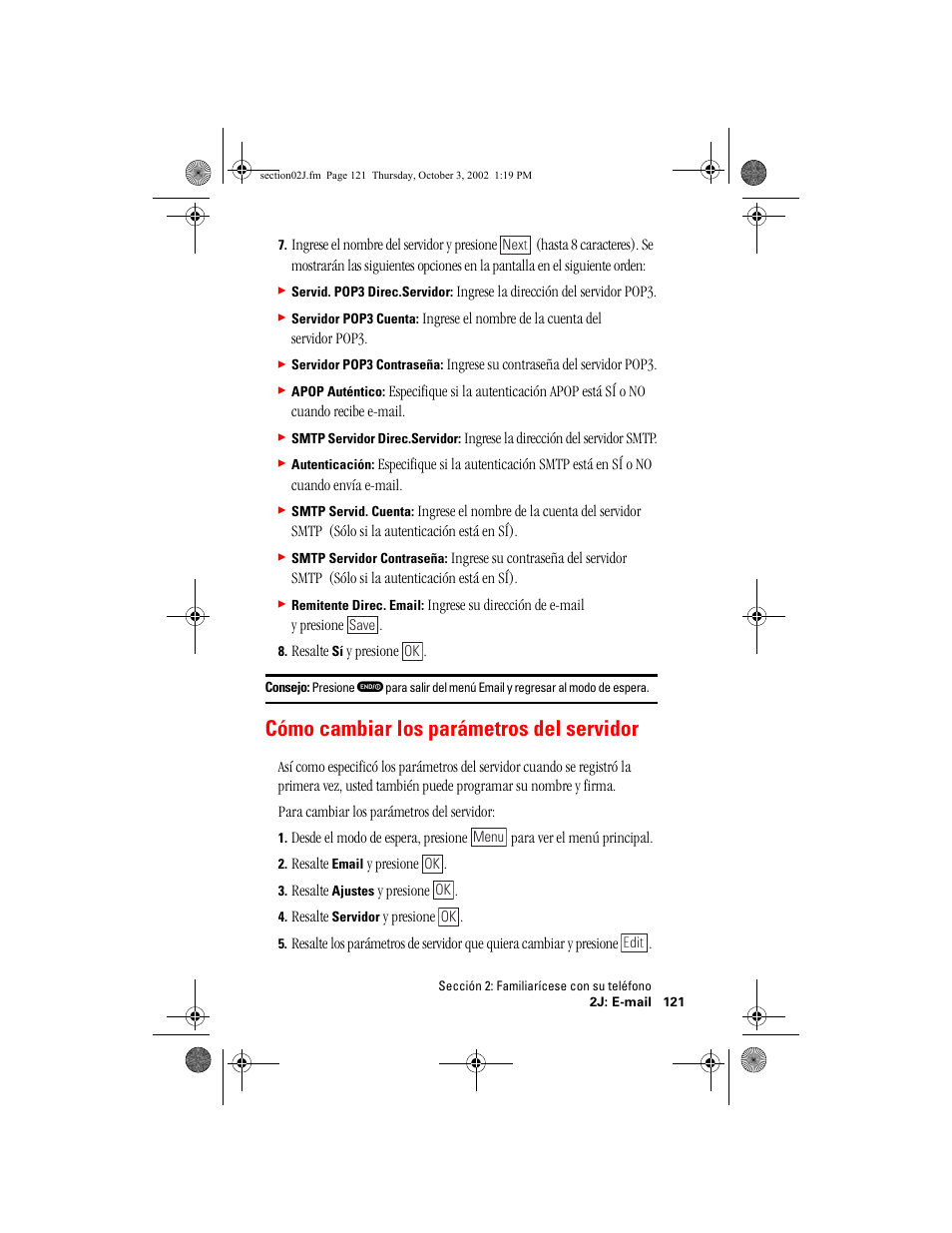 Cómo cambiar los parámetros del servidor | Hitachi SH-P300 User Manual | Page 356 / 455