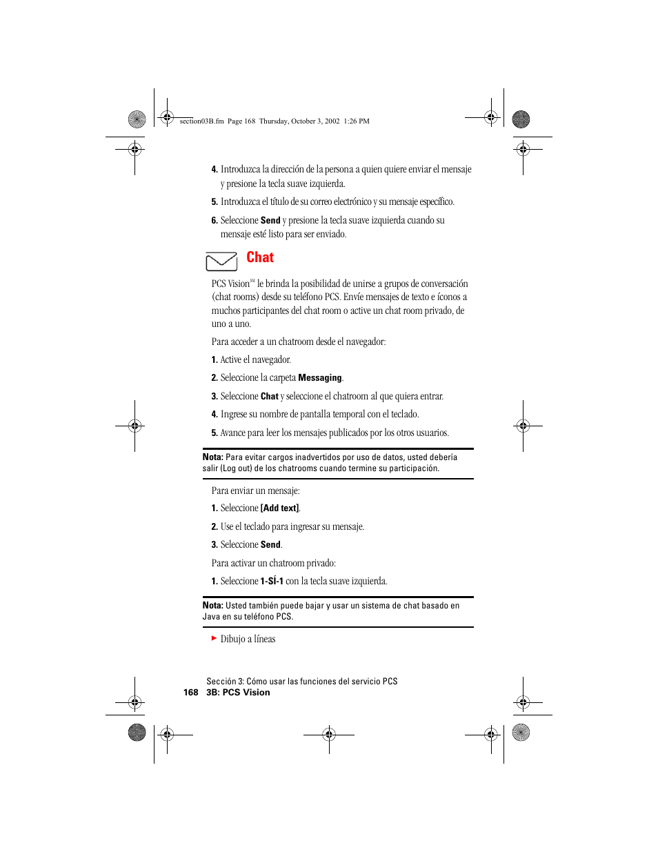 Chat | Hitachi SH-P300 User Manual | Page 403 / 455