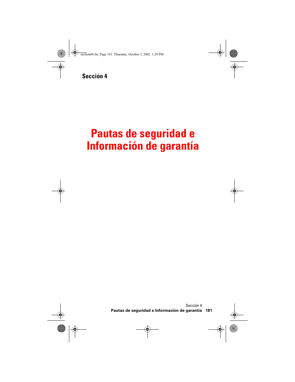 Pautas de seguridad e información de garantía | Hitachi SH-P300 User Manual | Page 416 / 455