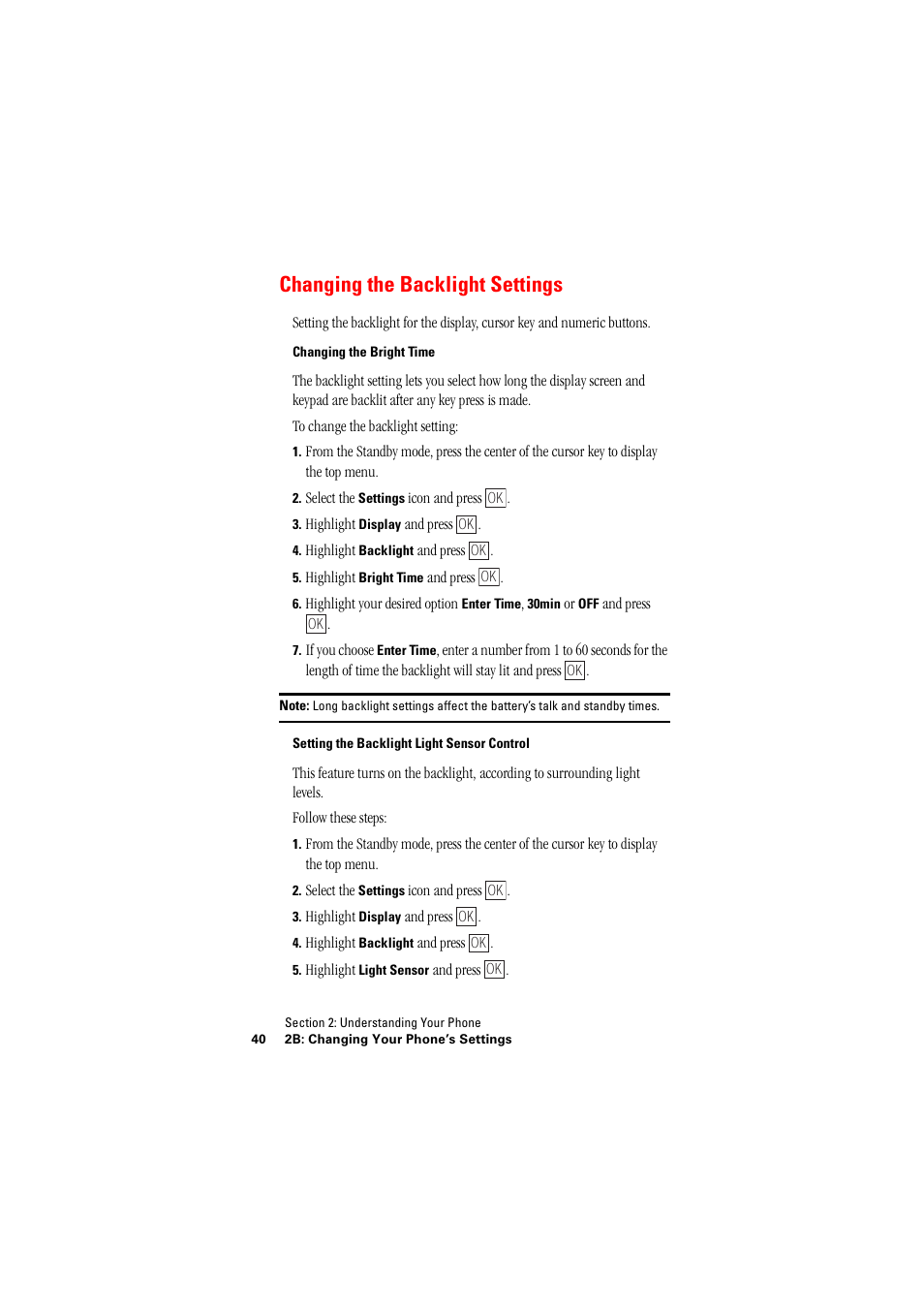 Changing the backlight settings | Hitachi SH-P300 User Manual | Page 49 / 455