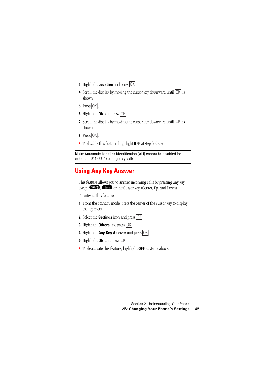Using any key answer | Hitachi SH-P300 User Manual | Page 54 / 455