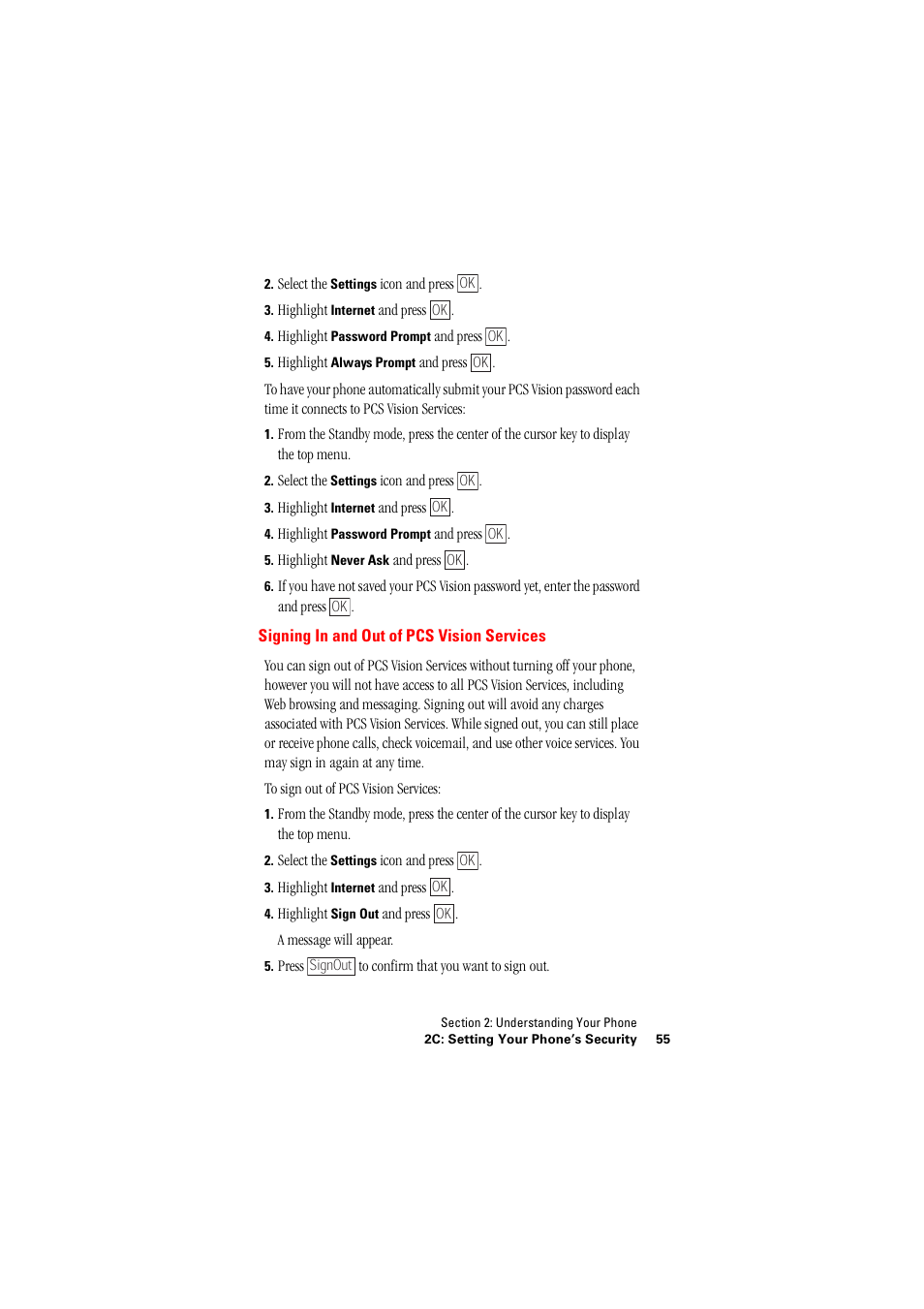 Signing in and out of pcs vision services | Hitachi SH-P300 User Manual | Page 64 / 455