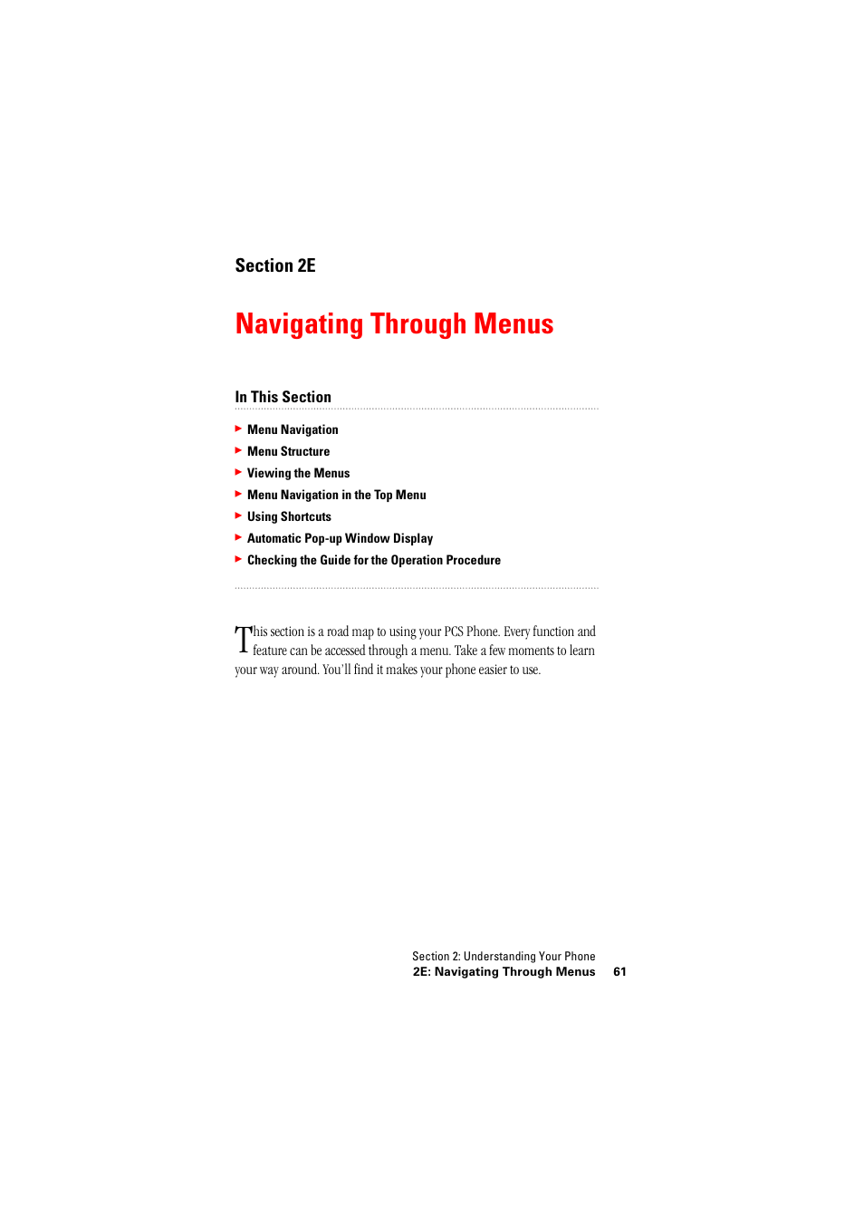 Navigating through menus, 2e. navigating through menus | Hitachi SH-P300 User Manual | Page 70 / 455