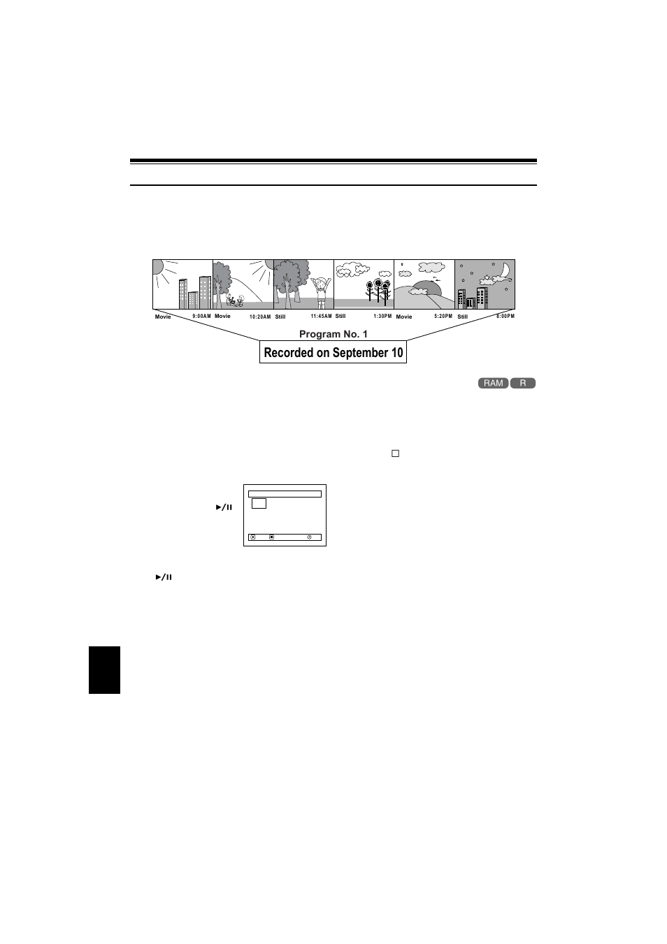 Program, Recorded on september 10 | Hitachi DZ-MV350A User Manual | Page 114 / 170