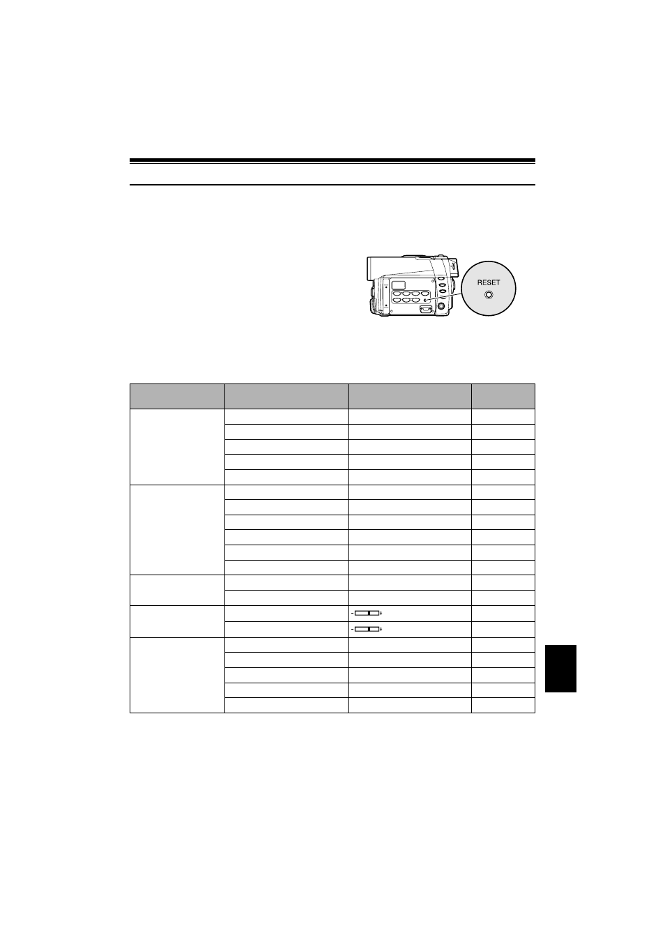 System reset | Hitachi DZ-MV350A User Manual | Page 163 / 170