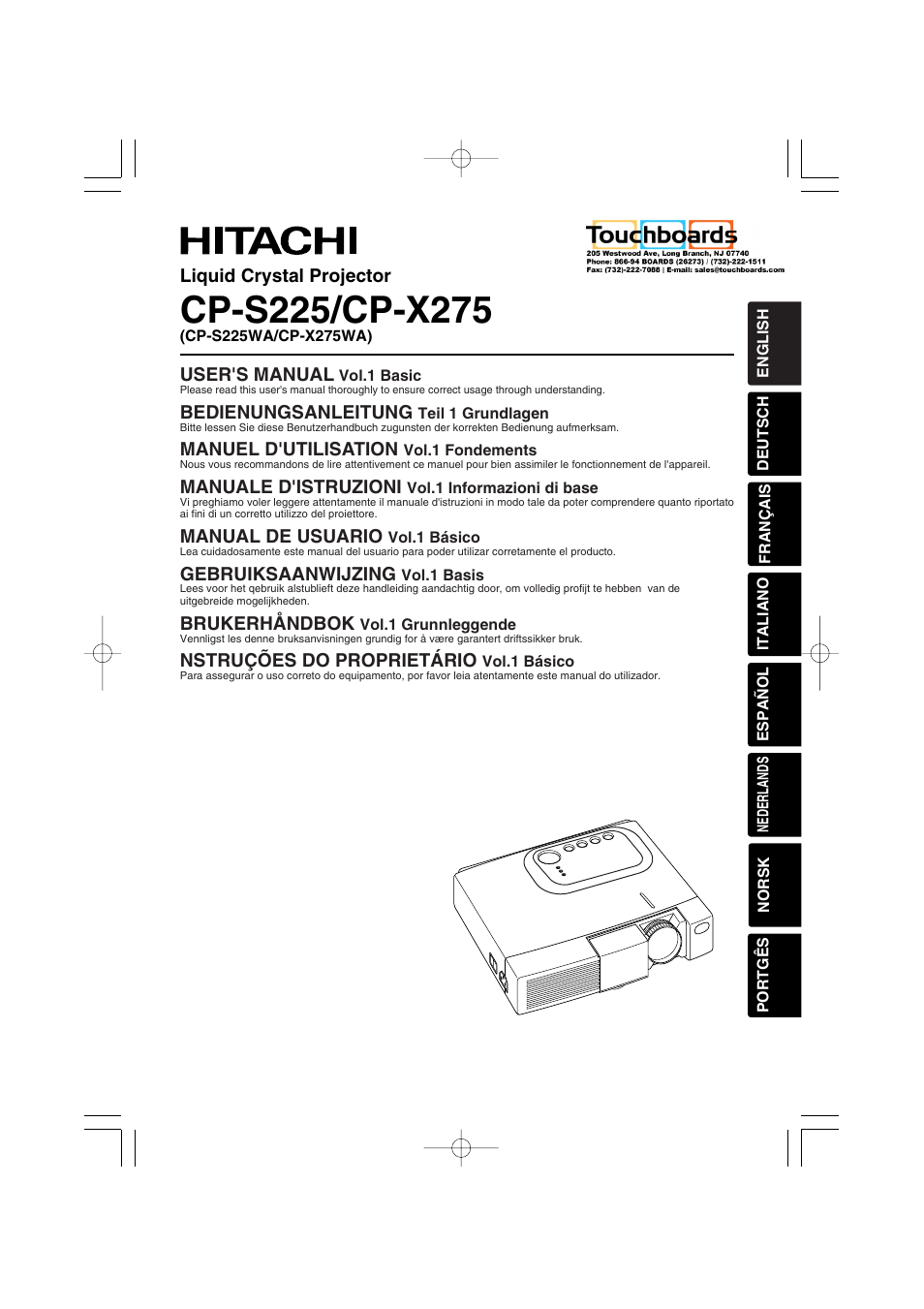 Hitachi CP-X275 User Manual | 51 pages