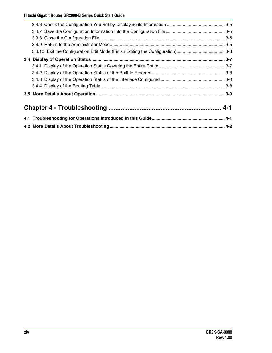 Chapter 4 - troubleshooting -1 | Hitachi GR2000-B Series User Manual | Page 14 / 48