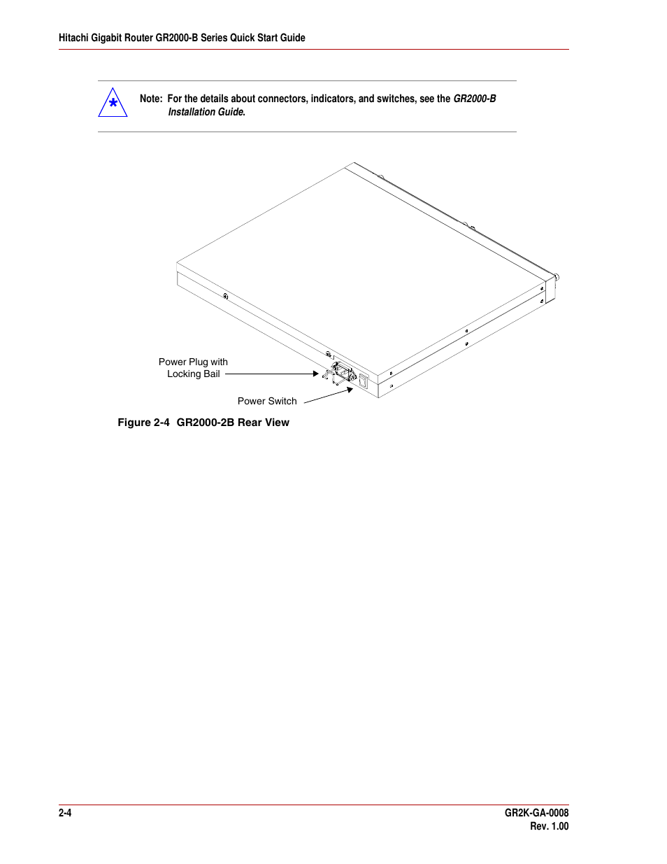 Figure 2-4. gr2000-2b rear view -4 | Hitachi GR2000-B Series User Manual | Page 24 / 48