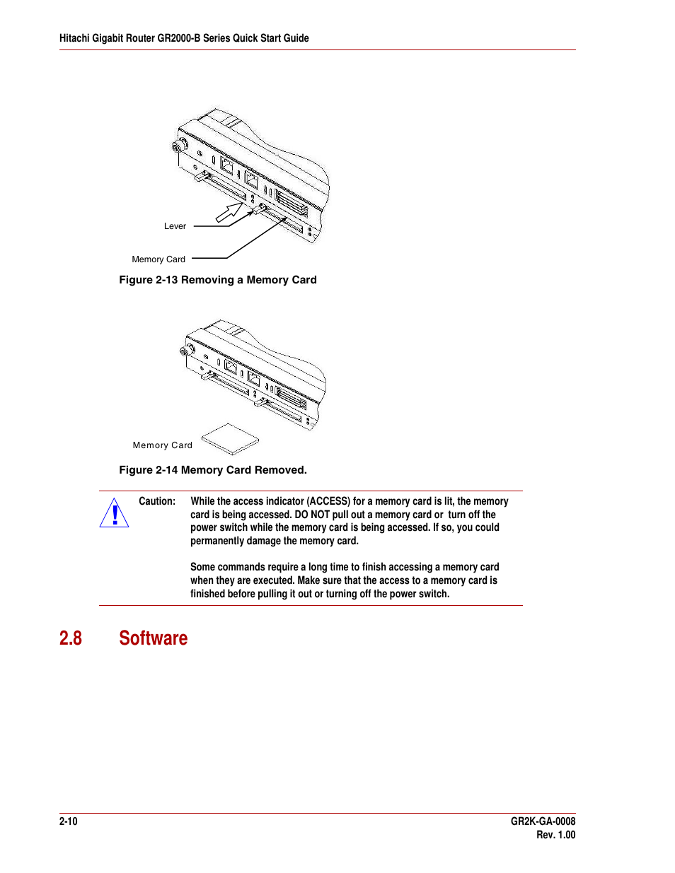 8 software, 8 software -10 | Hitachi GR2000-B Series User Manual | Page 30 / 48