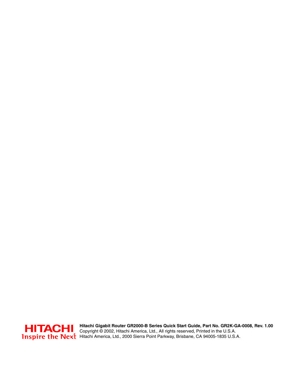 Hitachi GR2000-B Series User Manual | Page 48 / 48