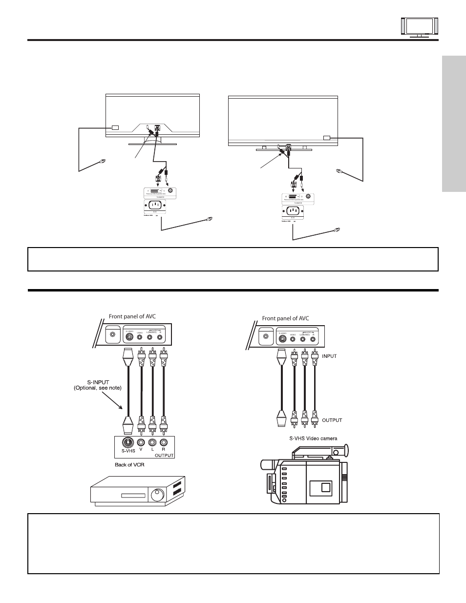 Connecting plasma display monitor to avc box, Connecting external video sources, First time use | Hitachi 42HDX60 User Manual | Page 13 / 88