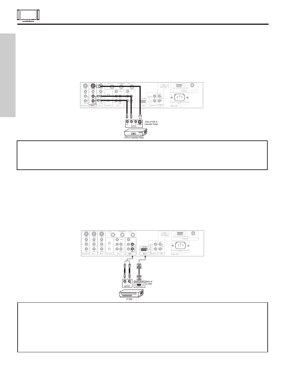 Connecting external video sources, First time use | Hitachi 42HDX60 User Manual | Page 16 / 88