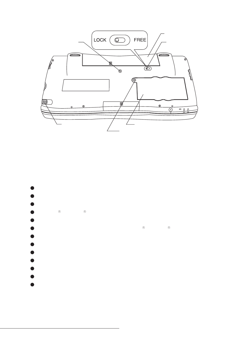 Picture from the bottom of the handheld pc | Hitachi HPW-200EC User Manual | Page 11 / 58