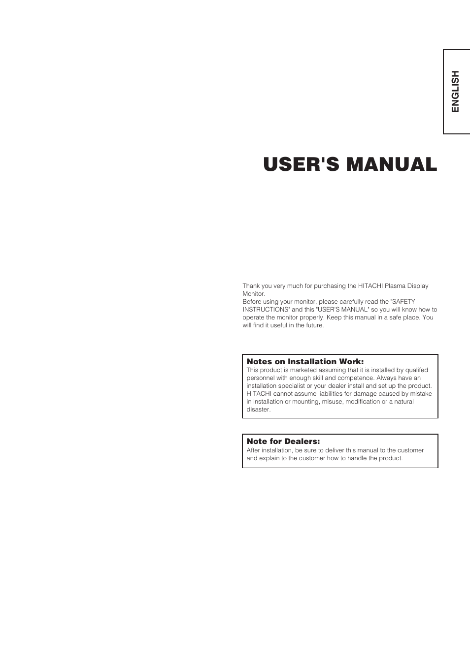 Hitachi CMP4211 User Manual | 46 pages