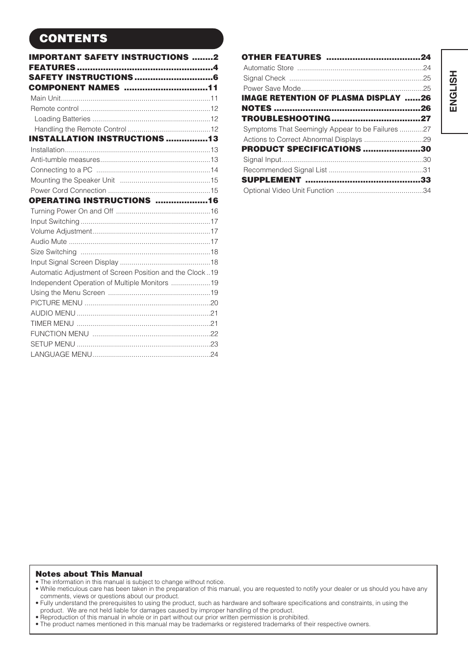 Hitachi CMP4211 User Manual | Page 5 / 46