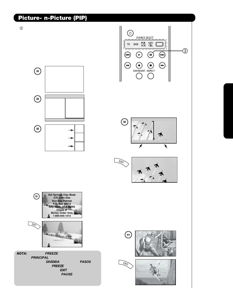 Picture- i n-picture (pip) | Hitachi P60X901 User Manual | Page 125 / 192