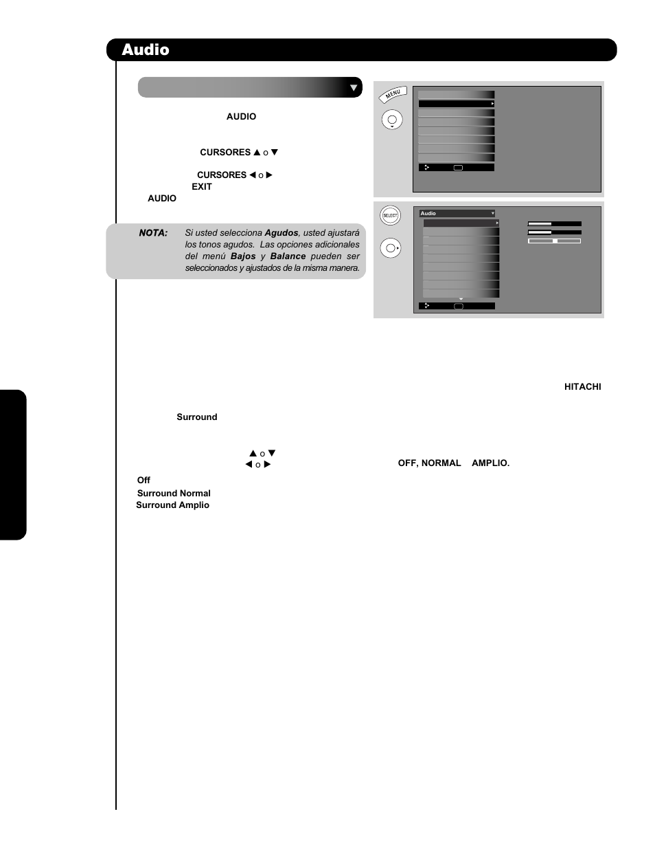 Audio | Hitachi P60X901 User Manual | Page 142 / 192